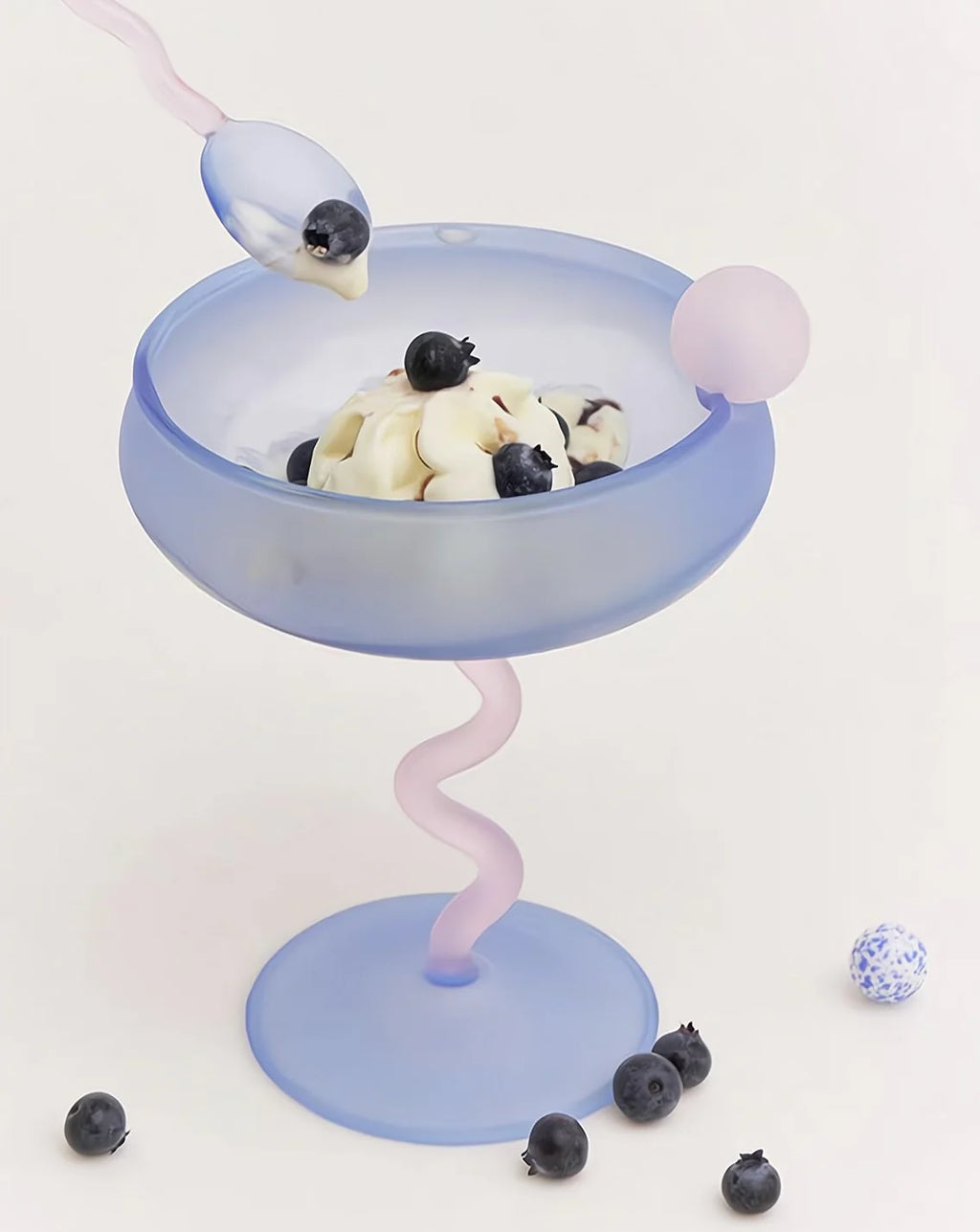 Jelly Bean Wine Glass - Whimsical Eclectic Dopamine Cocktail Coupe