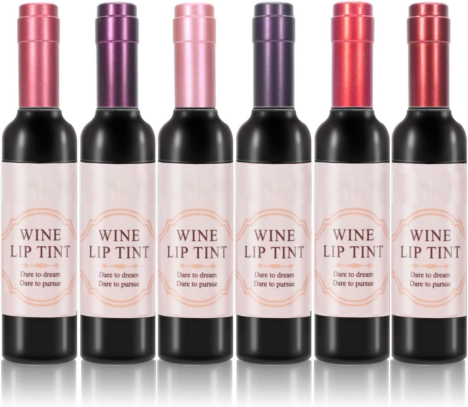 Juego De Brillo De Labios Mate Y Tinte De Vino - 6 Colores, Lápiz Labial Líquido a Prueba De Agua De Larga Duración